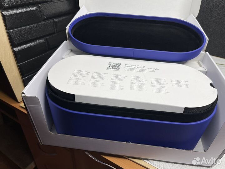 Стайлер dyson airwrap long hs05 синий