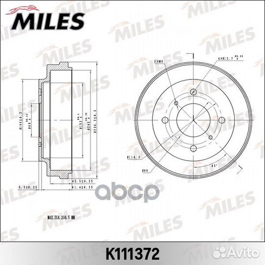 Барабан тормозной nissan almera (N16) 1.5 00- k