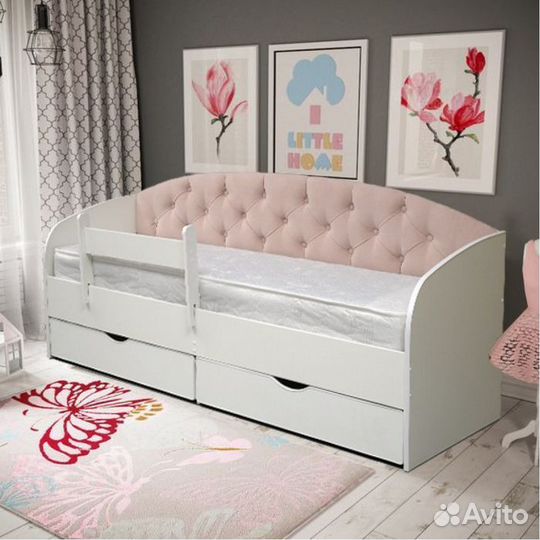 Кровать лдсп для малыша съёмный борт диван