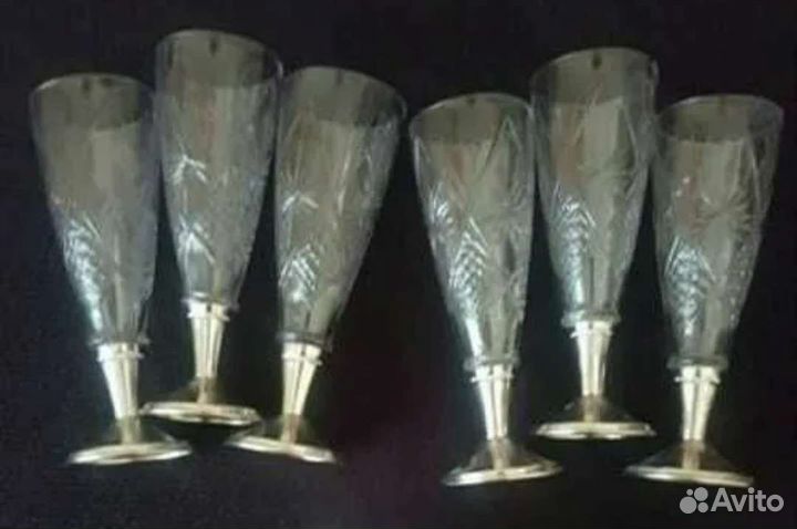 Хрустальные рюмки на ножке СССР