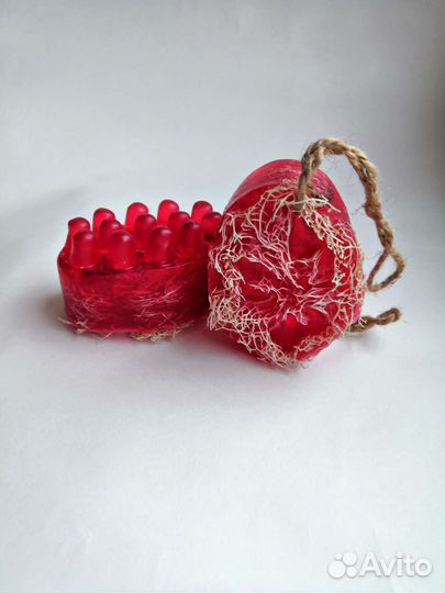 Мыло ручной работы с люфой