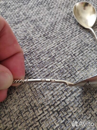 Старинные чайные парные ложки, серебро 84 проба