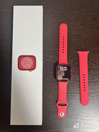 Часы apple watch 8 45 mm красные