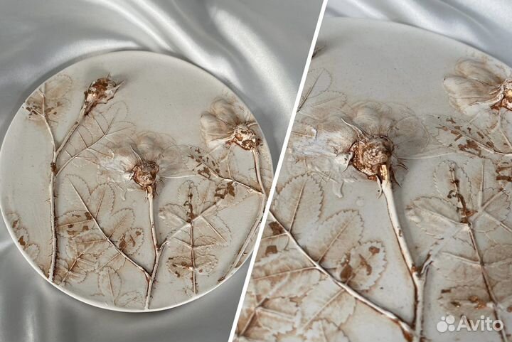 Ботанический барельеф панно