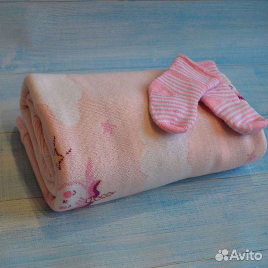 Плед детский вязаный новорожденному