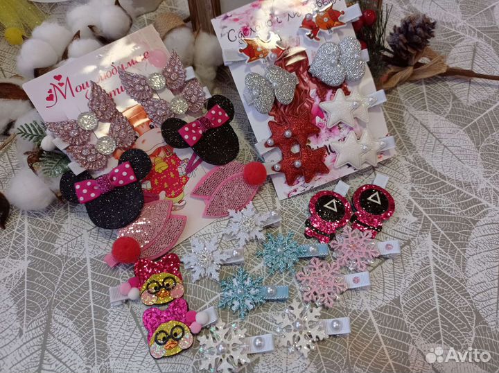 Зажимы для волос, челок