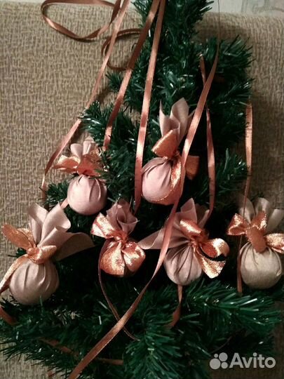 Елочные игрушки, ручная работа