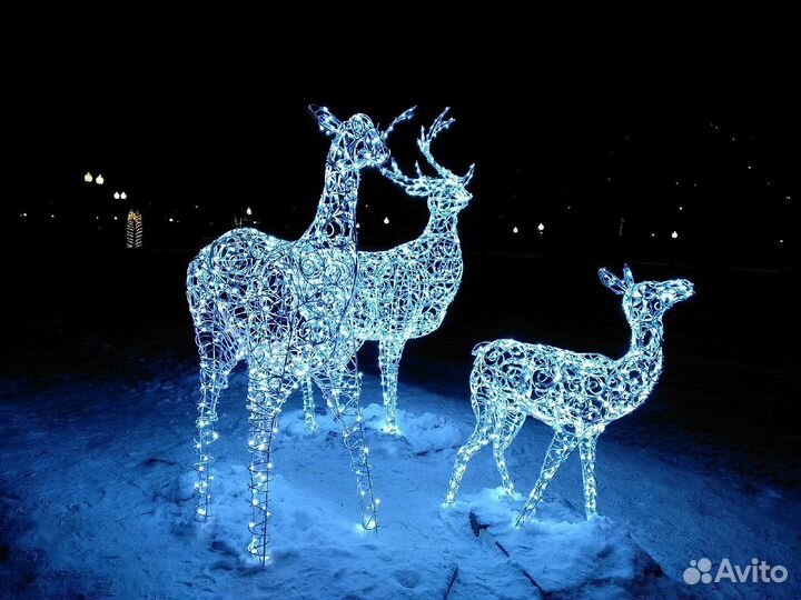 Светодиодные фигуры снеговик