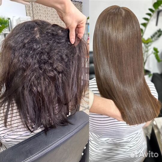 Кератиновое выпрямление волос