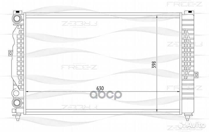 KK0103 радиатор Audi A4/A6 94 KK0103 free-Z