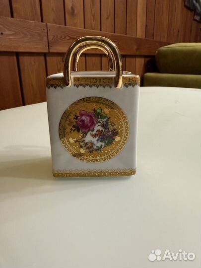 Ваза салфетница yamasen япония золото 24К винтаж