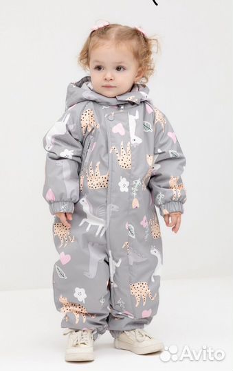 Демисезонные комбинезоны Crockid, размер 80-86 и 7