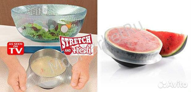 Набор силиконовых крышек stretch and fresh
