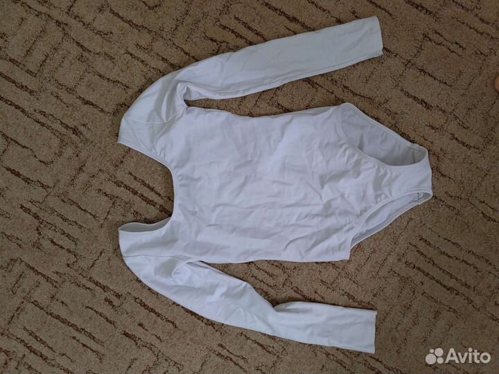 Купальник для танцев белый и черный