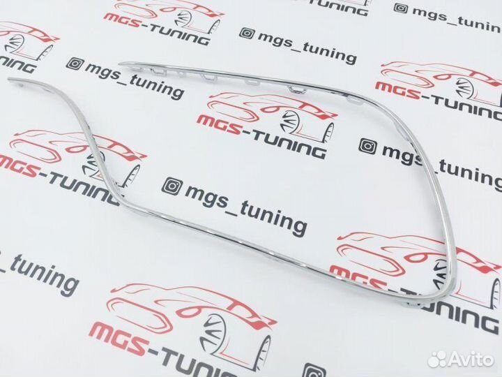 Хром планка бампера левая Mercedes w222 S63 AMG