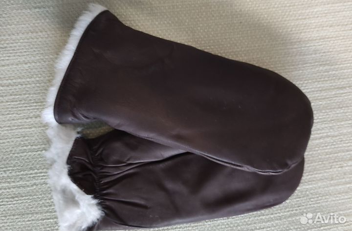 Рукавицы зимние кожаные новые