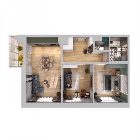 2-к. квартира, 70,4 м², 4/10 эт.