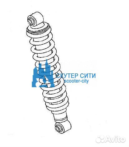 Амортизатор передний UTV 500/700H (белый) (Арт.553