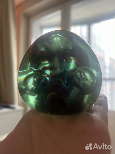 Стеклянный шар пресс-папье винтаж
