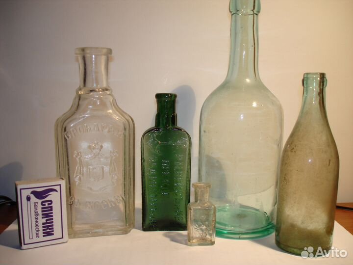 Бутыли, бутылки старинные, разные
