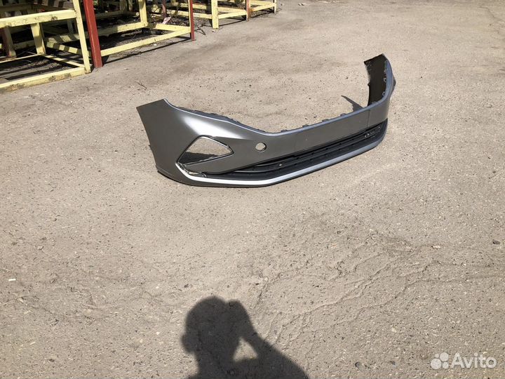 Передний бампер Фольксваген Поло 2020-2023