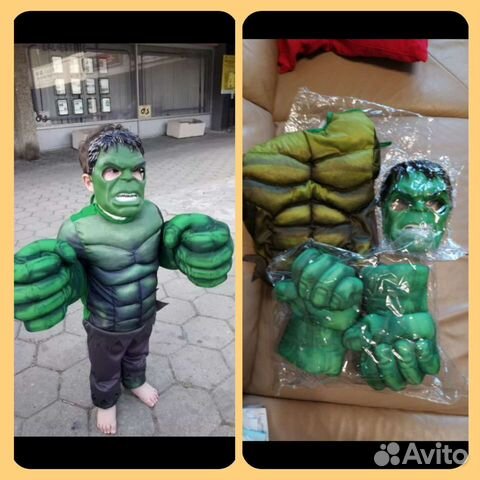 Новый костюм Халка+большие кулаки Халка