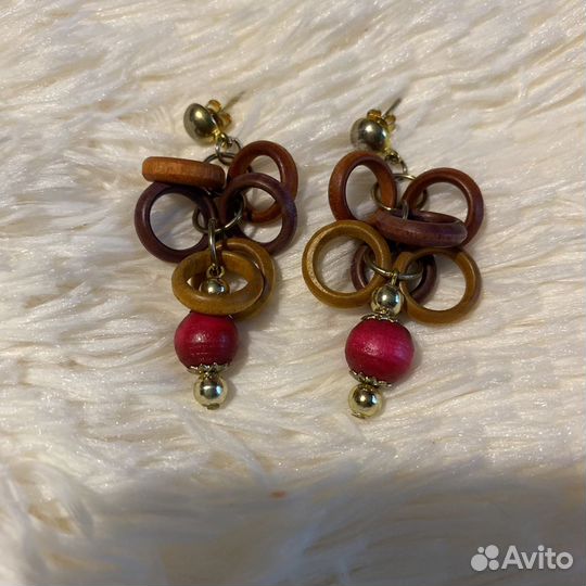 Серьги из дерева