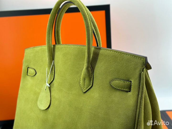 Hermes замшевая сумка