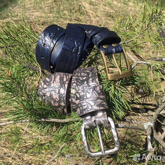 Необычные ремни из натуральной кожи