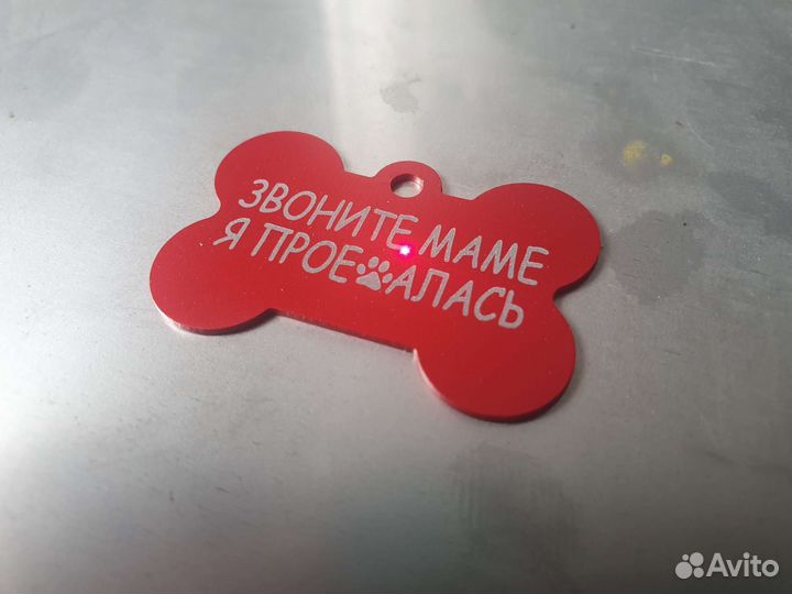 Адресник для собак и кошек с гравировкой