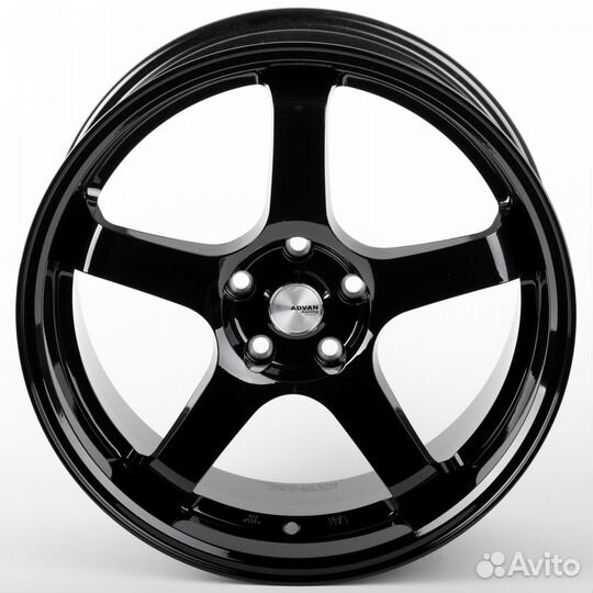 Диски 18 Advan 5X112 66,6 j8.5 ET35 чёрный глянец