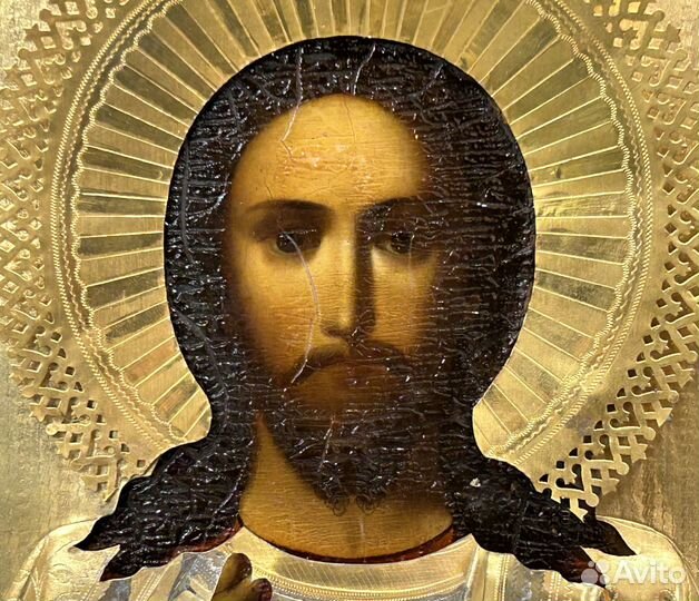 Икона Господь Вседержитель в Окладе Состояние