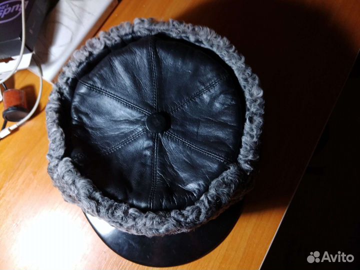 Шапка папаха каракуль серый