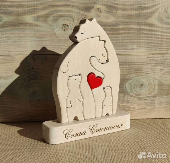 Медведи фигурки из массива бука