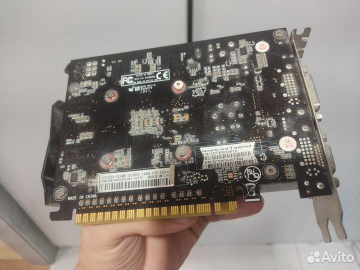 Видеокарта gtx 650 1 гб нерабочая