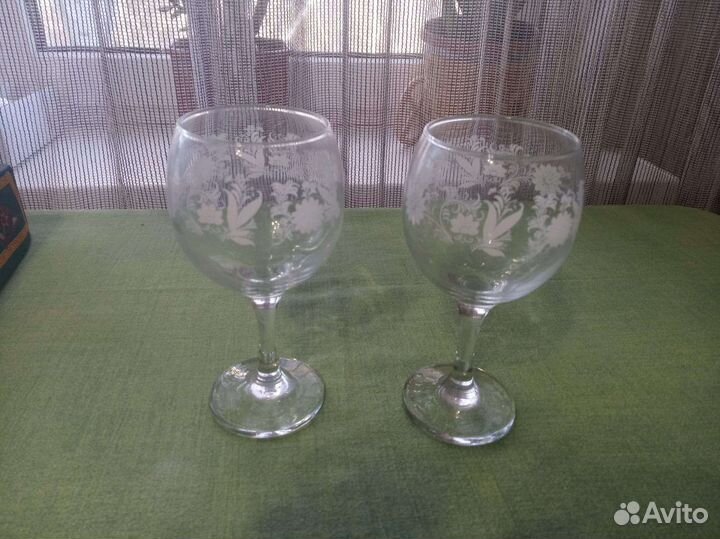 Бокалы хрусталь - стекло
