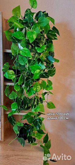 Свисающие искусственные растения в горшке