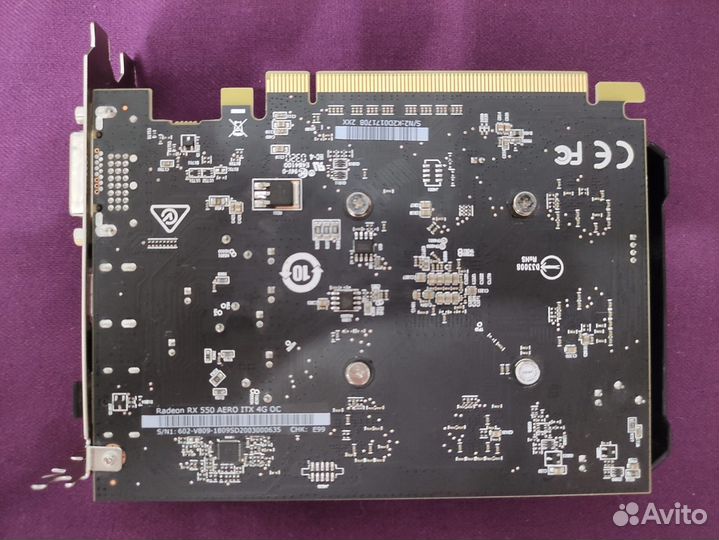 Видеокарта MSI Radeon RX 550 aero ITX 4G OC