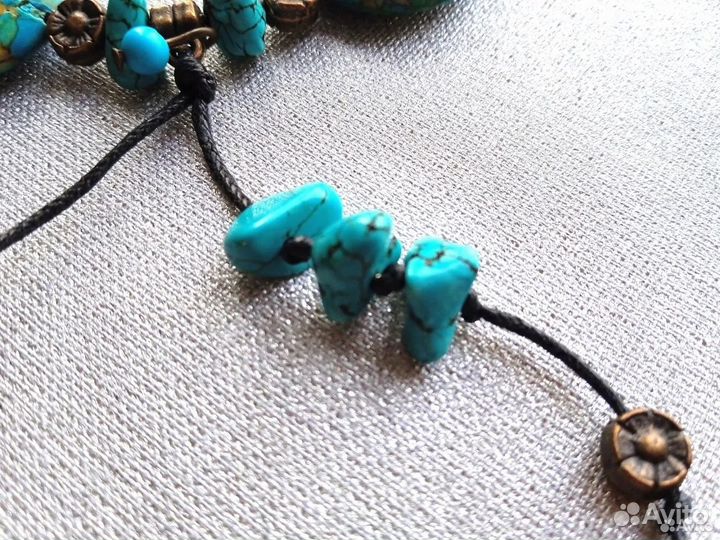 Бирюзовое наваждение Колье браслет Бирюза Варисцит