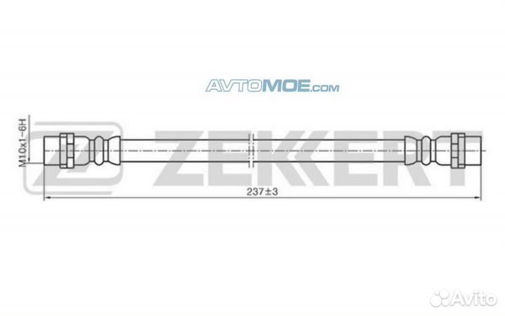 Шланг тормозной задний Audi 80 V 91- A4 94- VW Pas