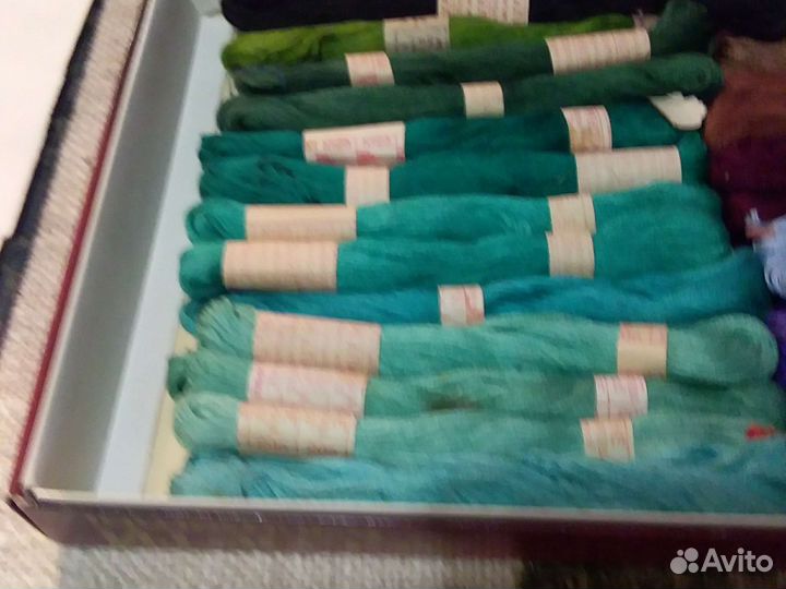 Нитки для вышивания мулине СССР и канва