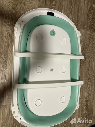 Складная детская ванночка с матрасиком для купания