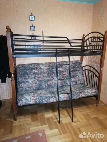Двухъярусная кровать с диваном бу