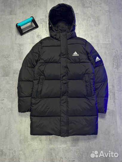 Мужская зимняя удлинённая куртка Adidas 48-56