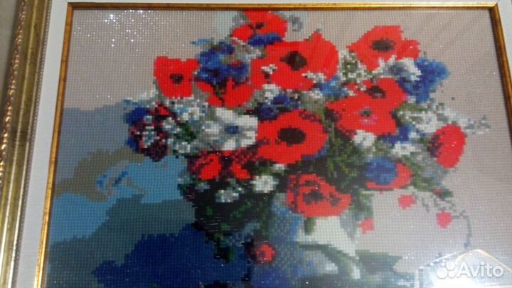 Алмазная мозаика с багетом