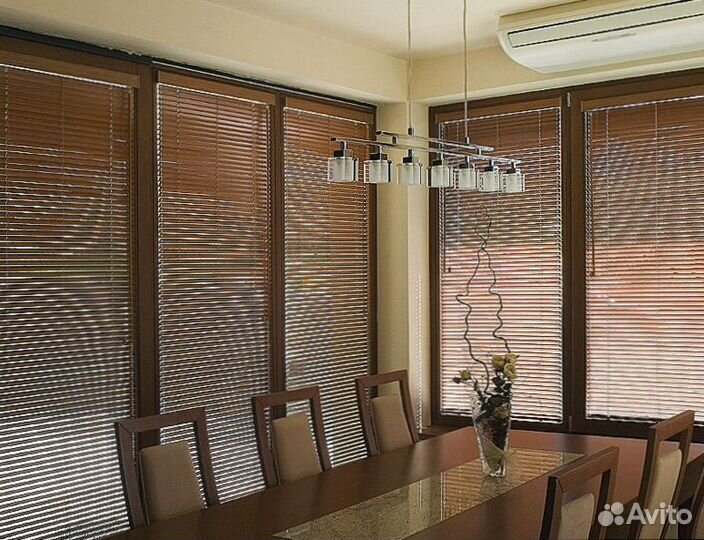 Жалюзи горизонтальные, римские шторы