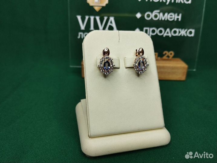 Серьги золотые 585 3.18гр