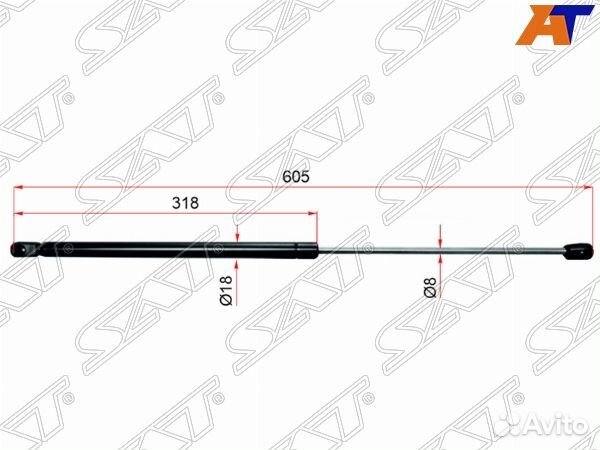 Амортизатор крышки багажника ford focus 2, ford fo