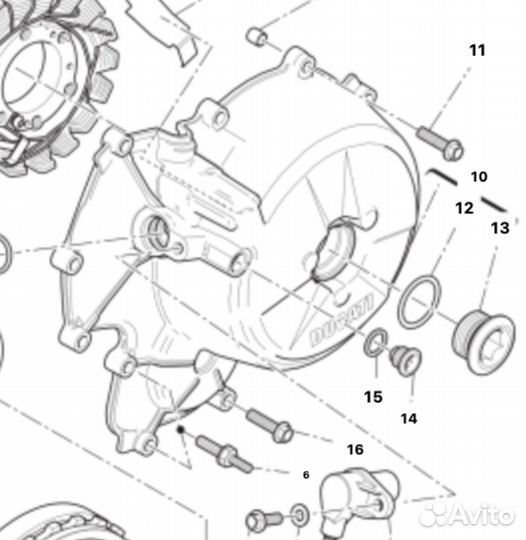 24221081BB Ducati крышка генератора