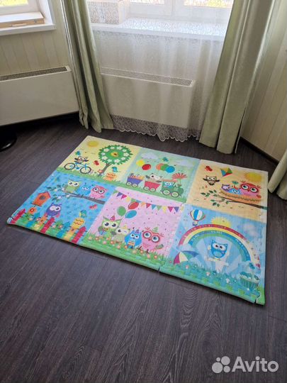 Коврик детский игровой пазл для ползания